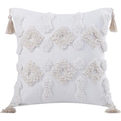 Trinity Boho Donut Tufted Chenille Decorative Throw Pillow Covers, 18 X 18  Inches : Target