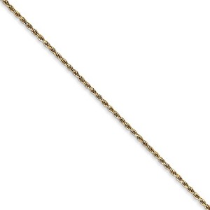 Black Bow Jewelry 1.15mm, 14k Yellow Gold, Diamond Cut Solid Rope Chain Necklace - 1 of 4