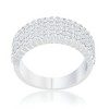 Slickblue Wide 1 Ct. CZ Cocktail Ring with Round Clear Stones, Rhodium Plated, Perfect Classic Piece, Sizes 5-10 - 2 of 4