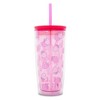 Silver Buffalo Sanrio Hello Kitty Strawberries Plastic Tumbler With Lid and Straw | 20 Ounces - image 2 of 4