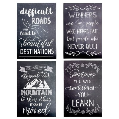 Chalkboard Design Motivational Quote Posters, 13x19 Inches, 20-Pack