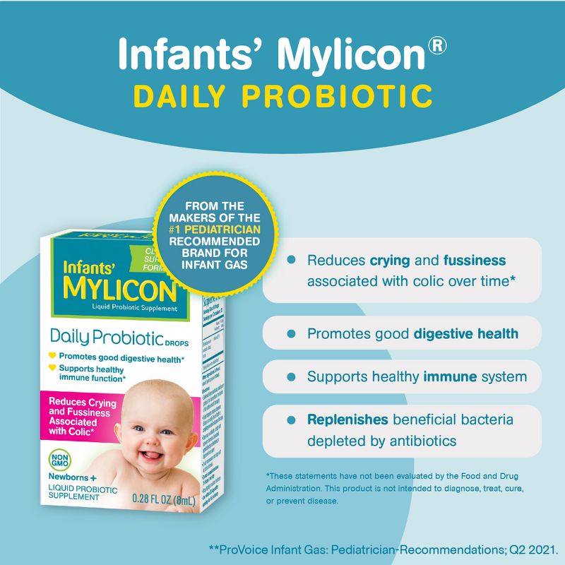 Mylicon Daily Probiotic Colic Drops - 0.28 fl oz, 4 of 12