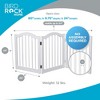 INTERNET'S BEST Arched Top Dog Gate | 3 Panel, 24" H Wooden Pet Barrier for Dogs or Cats | Freestanding Room Divider | White. (3 panel - 24", White) - 2 of 4