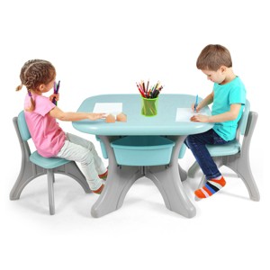 Infans Children Kids Activity Table & Chair Set Play Furniture W/Storage Outdoor/Indoor - 1 of 4