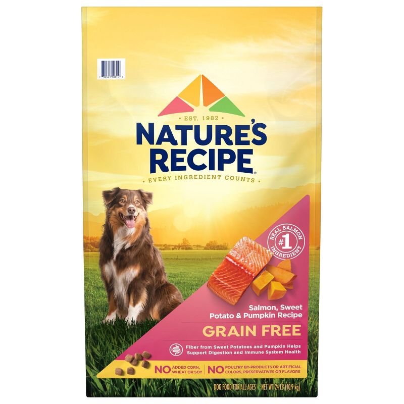 Nature's Recipe Grain Free Salmon, Sweet Potato & Pumpkin Recipe Dry Dog Food, 1 of 12