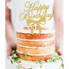 O'Creme Gold Paper 'Happy Birthday' Cake Topper - 3 of 3