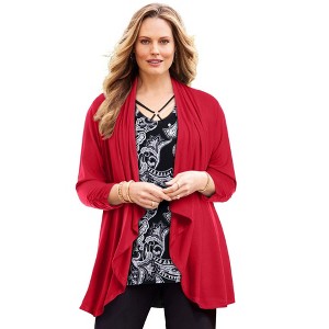 Catherines Women's Plus Size Anywear Cascade Jacket - 1 of 4