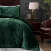 BAGOKIE 3 Pieces Crushed Velvet Bed in a Bag Comforter Set for All Season, - 4 of 4