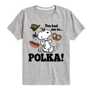 Boys' - Peanuts - You Had Me At Polka Short Sleeve Graphic T-Shirt - 1 of 4