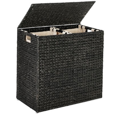 Half moon wicker sold hamper with liner