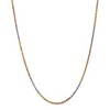 Black Bow Jewelry 2.5mm, 14k Tri-Color Gold, D/C Solid Rope Chain Necklace - 3 of 4