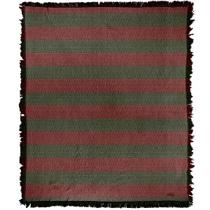 Nightmare On Elm Street Freddy Sweater Pattern Blanket 50"x60" Woven Tapestry - 1 of 4