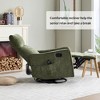 Heat Massage Manual Recliner Chair with 360° Swivel Rocker, Faux Leather/Chenille Accent Chair for Living Room/Bedroom - ModernLuxe - 2 of 4