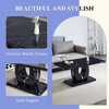 KIGFTSOD Modern Minimalist MDF Pattern Sticker Rectangular Coffee Table, Faux Marble Top Coffee Table - 4 of 4