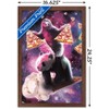 Trends International James Booker - Space Sloth With Pizza Riding Ice Cream Panda Framed Wall Poster Prints - 3 of 4