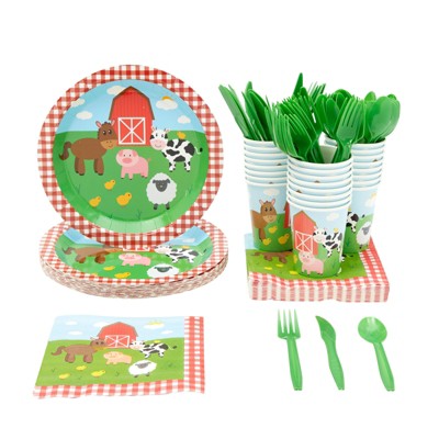 Juvale 144 Pieces Cactus Party Supplies With Desert Birthday Paper...