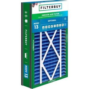 Filterbuy 16x25x3 Air Filter (1-Pack), Pleated MERV 13 Health Defense Replacement HVAC AC Furnace Filters for Trion  Bear, Lennox X0581, & More - 1 of 4