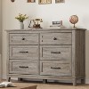 Acekool 47" 6 Drawer Dresser, Modern Textured Storage Chest, Wide Wooden Organizer for Bedroom Living Room Entryway - 3 of 4