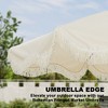 Mondawe 9 ft. Crank Design Bohemian Tassel Style Outdoor Market Umbrella with Full Fiberglass Rib - 4 of 4