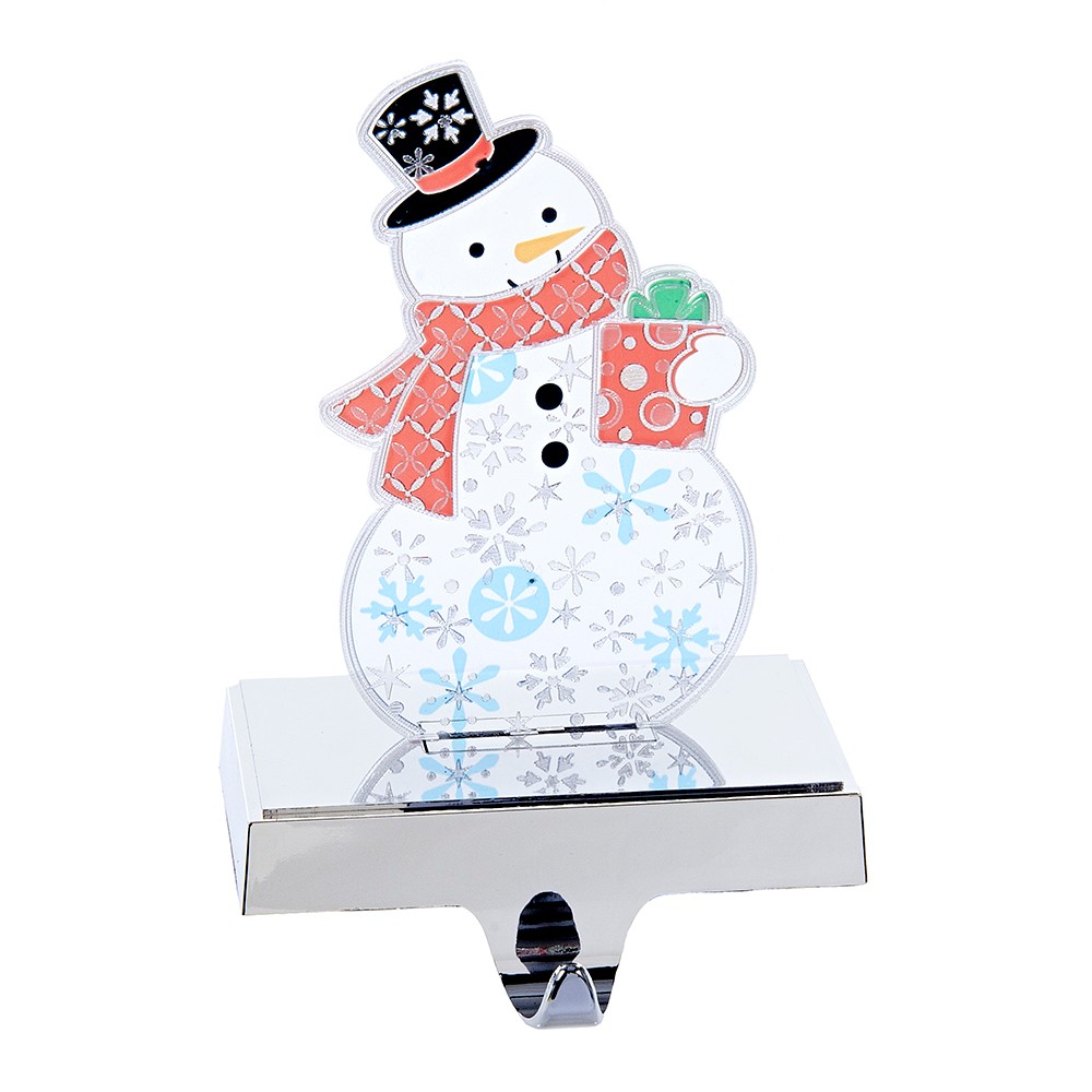 UPC 086131371035 product image for Led Flashing Snowman Christmas Stocking Holder, Multi-Colored | upcitemdb.com