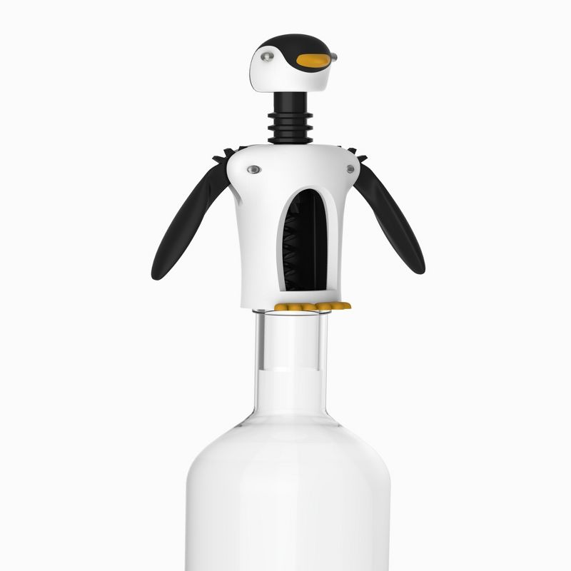True Zoo Penguin Gifts Winged Penguin Corkscrew Soft-Touch Wine Bottle Cork Opener Remover Kit Portable Waiters Use, 8.25", Multicolor, 6 of 8