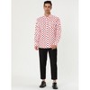 INSPIRE CHIC Men's Long Sleeves Button Down Polka Dots Shirt - 3 of 4