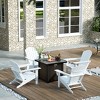 WestinTrends Outdoor Patio Adirondack Chair With Square Fire Pit Table Sets - 2 of 2
