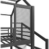 Bellemave Full House Loft bed with Slide and Stairs, Metal Playhouse Bed with Storage Shelves, House-shaped Roof and Noise-free Design, Black - 4 of 4