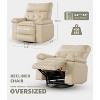 Oversized Recliner Chair for Adults - PU Leather Recliner Sofa with High-Density Foam, Wide Seat & Smooth Manual Recline - 2 of 4