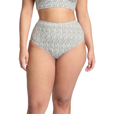ELOQUII Women's Plus Size High Waisted Bikini Bottom