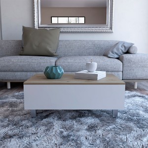 Lift-Top Coffee Table with Hidden Storage and Wheels ¨C Ideal for Living Room or Entertainment Areas - 1 of 4