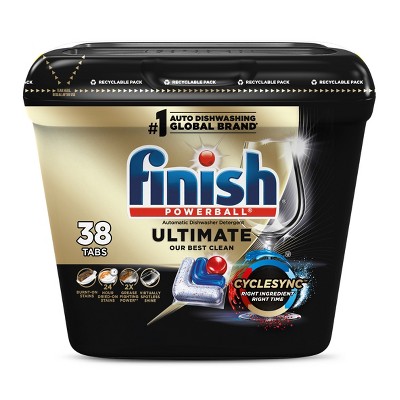 Finish Ultimate Dishwasher Detergent Tabs with CycleSync Technology