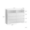 6 Drawer Dresser, White Dresser for Bedroom with LED Lights, Dressers & Chests of Drawers with Sturdy Frame for Living Room, Entryway, Hallway - 2 of 4