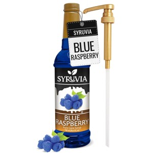 Syruvia Blue Raspberry Syrup, Fruity Syrup for Drinks & Desserts, 25.4 ...