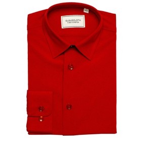 Adam Baker Boy's Regular Fit 4-Way Stretch Long Sleeve Solid Dress Shirt - Colors - 1 of 2