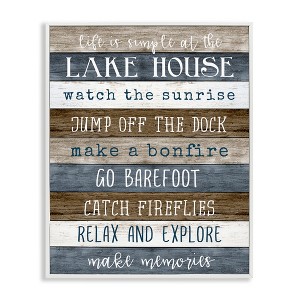 Stupell Industries Life Is Simple Lake House List Framed Giclee Art - 1 of 4
