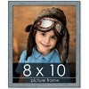 PosterPalooza | Photo Size Textured Blue Picture Frame - UV Acrylic, Foam Board Backing, Hanging Hardware - 2 of 4