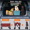 EcoSummer Heavy Duty Collapsible Wagon Cart, 380lb Foldable Utility Wagon with 5" All-Terrain Wheels & Drink Holders. - 3 of 4