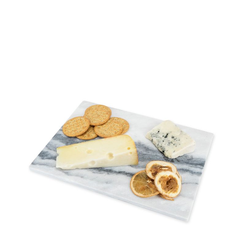 True Marble Cheese Plate Serveware Board, Serving Tray for Appetizers and Charcuterie, Set of 1, Grey, 1 of 5