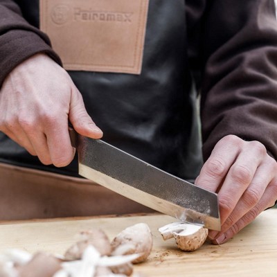 Petromax Hand Sharpened Chef's Knife, Stainless Steel Blade with Hardwood Handle, Knives for Home and Camping