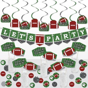 Big Dot of Happiness End Zone - Football - Baby Shower or Birthday Party Supplies Decoration Kit - Decor Galore Party Pack - 51 Pieces - 1 of 4