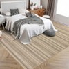 Area Rug Modern Minimalist Stripe Area Rug Bohemian Rug Low Pile Non Slip Non Shedding Indoor Floor Carpet Easy Cleaning for Bedroom Living Room - 4 of 4