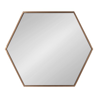 McNeer 22" x 25" Hexagon Bronze Vanity Wall Mirror