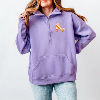 Simply Sage Market Just Roll With It Rollerskate Quarter Zip Fleece