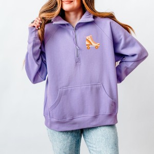 Simply Sage Market Just Roll With It Rollerskate Quarter Zip Fleece - 1 of 4