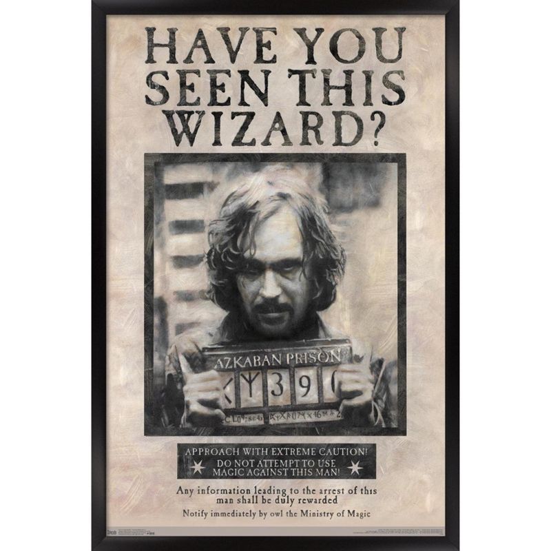 Trends International The Wizarding World: Harry Potter - Sirius Black Wanted Poster Framed Wall Poster Prints, 1 of 7