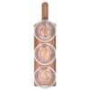 DUKA Set of Three 4.72 Inch Bowls with Acacia Serving Tray - 4 of 4