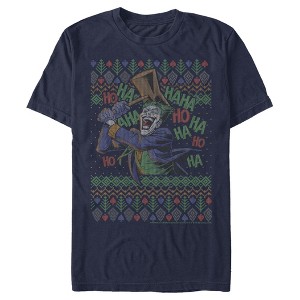 Men's Batman Ugly Christmas Joker Hammer T-Shirt - 1 of 4