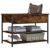 vidaXL Shoe Bench Smoked Oak 27.6 in.x16.7 in.x19.7 in. Engineered Wood - 4 of 4