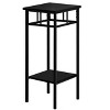 Accent Table, Side, End, Plant Stand, Square, Living Room, Bedroom, Black Laminate, Black Metal, Contemporary, Modern - 2 of 4